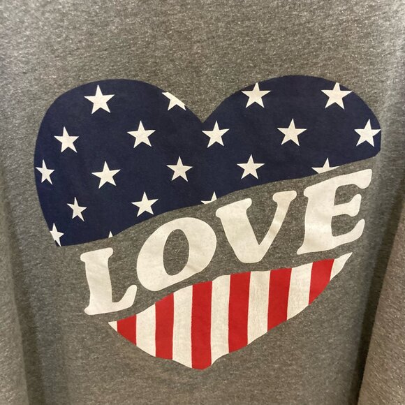 Bobbie Brooks Tank Top Women's Size 1X Gray Patriotic Side Tie MUST BE BUNDLED - Picture 4 of 7